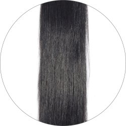 #1 Black, 50 cm, Pre Bonded Hair Extensions, Single drawn