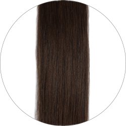#2 Dark Brown, 40 cm, Micro Ring Hair Extensions