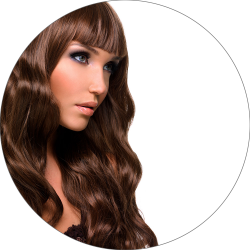#6 Medium Brown, 50 cm, Micro Ring Hair Extensions