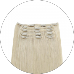 #613 Light Blonde, 50 cm, Clip In Hair Extensions