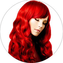 #Red, 50 cm, Pre Bonded Hair Extensions, Single drawn