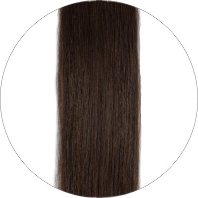 #2 Dark Brown, 40 cm, Tape Hair Extensions, Double drawn