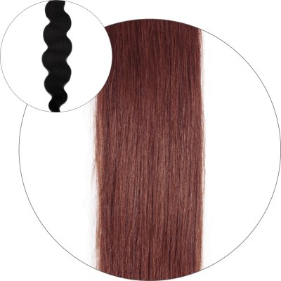 #33 Mahogany Brown, 50 cm, Body Wave Tape Hair Extensions