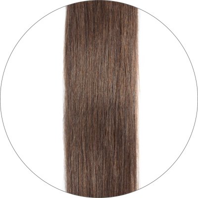 #6 Medium Brown, 60 cm, Injection, Tape Hair Extensions, Single drawn