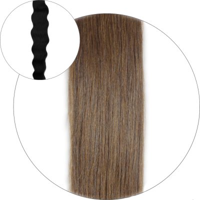 #8 Brown, 50 cm, Natural Wave Pre Bonded Hair Extensions